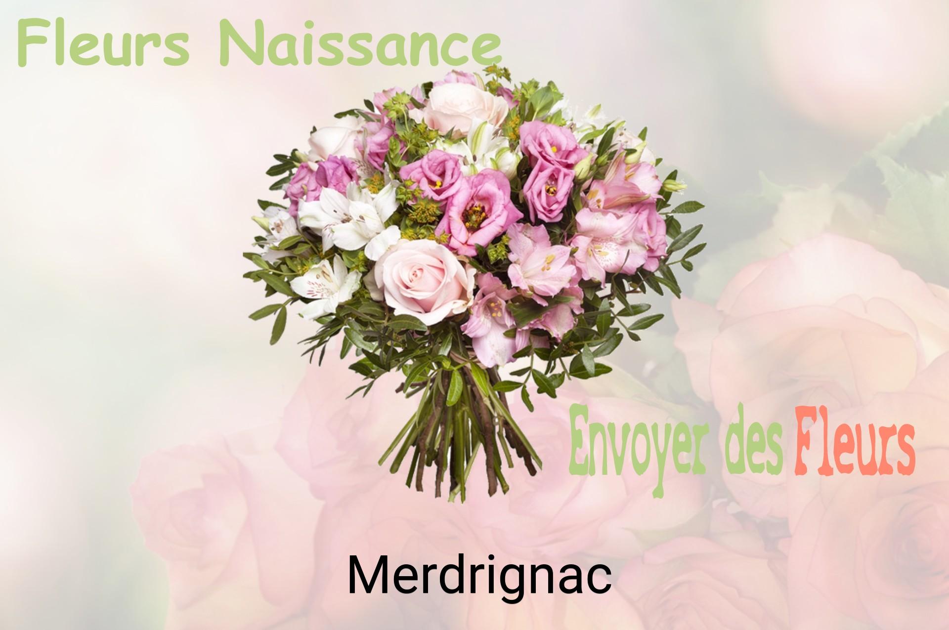 Bouquet de fleurs de naissance livré à Merdrignac